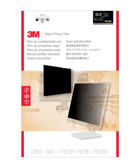 מגן פרטיות למסך רחב - 3M™ | 98044054140 | PF220W1B | Privacy Filter for 22.0 Widescreen Monitor