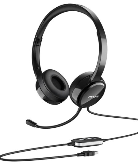 אוזניות + מיקרופון הכולל כפתור בית Mpow | MPPA071AB | M071 | USB Headset | PL