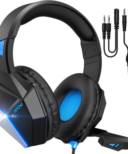 אוזניות + מיקרופון גיימרים - Mpow | EG10 | Gaming Headset | PL | LED