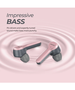 אוזניות תוך אוזן בלוטוס כולל מגע טאץ' ואפשרויות מגוונות באוזניה בצבע שחור-ורוד Mpow MPBH413AP M9 IPX8 TWS (3)