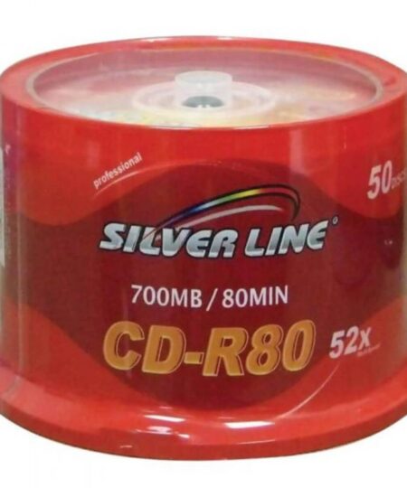 דיסקים לצריבה 50 יחידות - SilverLine | CD-R80 | 700MB | X52 | 50Discs Cake
