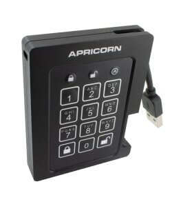 כונן חיצוני SSD מוצפן - Apricorn ASSD-3PL256-240F Aegis Padlock SSD 240GB USB 3.0 AES 256-Bit Hardware Encryption3