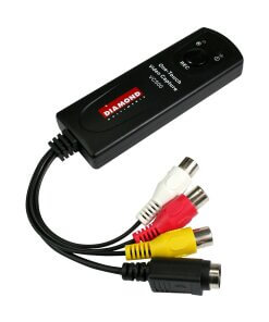 מכשיר לכידת וידיאו עריכת וידאו שמירת קבצים דיגיטליים DIAMOND VC500 USB 2.0 One Touch VHS video1