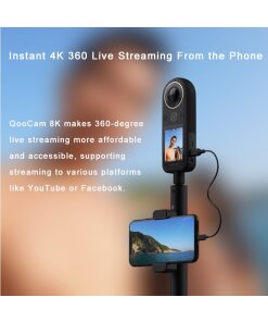 מצלמת 360 8K קאנדאו באיכות גבוהה KanDao Qoocam 8K 360 8K 7680X38403