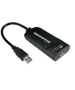 מתאם גרפיקה וידיאו DIAMOND Video Graphics Adapter DisplayPort 4K UHD BVU5500 3840 x 2160 USB3.0