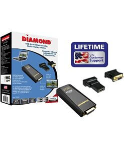 מתאם גרפיקה וידיאו דאימונט DIAMOND Video Graphics Adapter BVU3500 VGA DVI HDMI 1920X2048 USB3.01