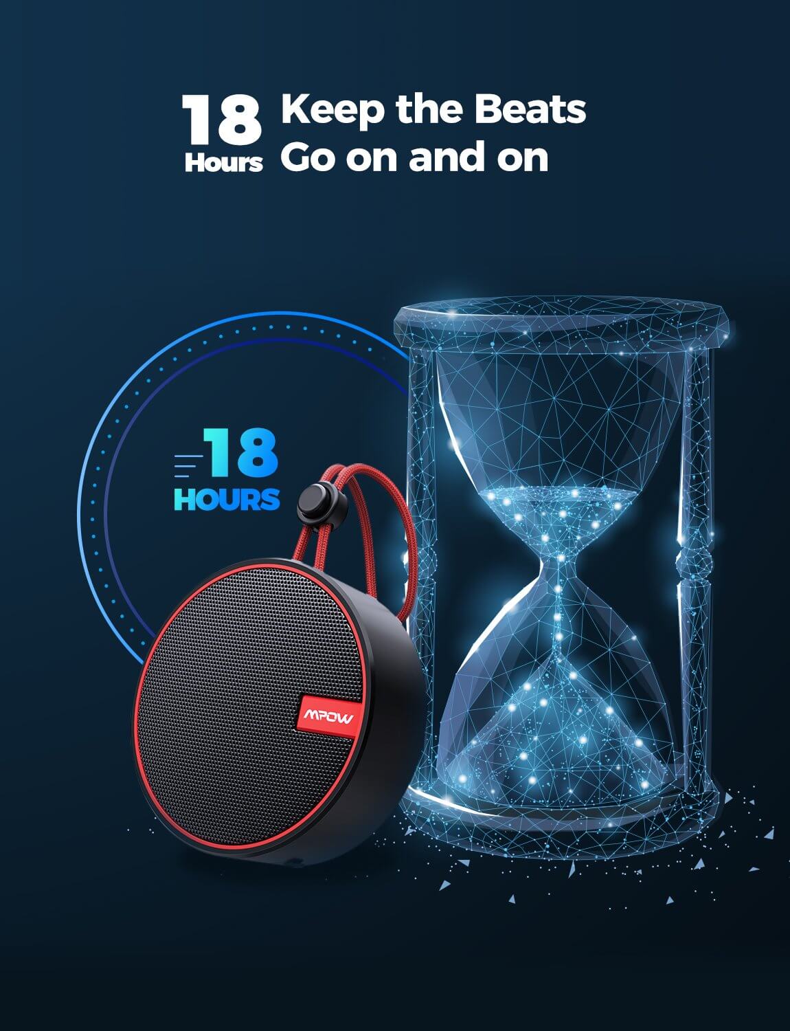 רמקול בלוטוס למקלחת מפאו Mpow | BH363A | Soundhot Q2 | Bluetooth 5 | Shower Speaker