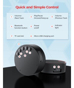 רמקול בלוטוס עמיד למים מפאו Mpow | BH363A | Soundhot Q2 | Bluetooth 5 | Shower Speaker