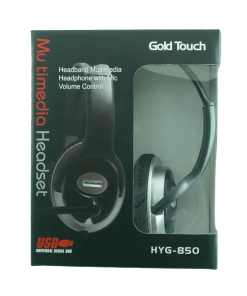 אוזניות עם מיקרופון Gold Touch HYG-850 Headphone with Microphone (2)