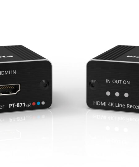 מאריך HDMI קרמר קיט מאריכים עד 100 מטר Kramer PT-8712xr-KIT 4K HDR HDMI Compact PoC Extender over Long–Reach DGKat 2 (1)