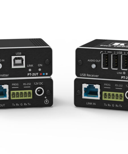 מאריך USB קרמר קיט מאריכים עד 100 מטר Kramer PT-2UTR-KIT USB2.0 PoC Extender Kit over Extended-reach CAT