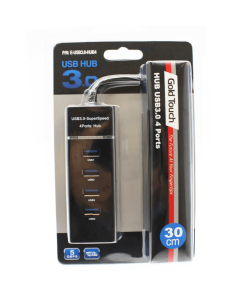 מתאמי USB 4 יציאות גולד-טאץ' Gold Touch E-USB3.0-HUB4 PASSIVE 4 PORT USB3 (2)