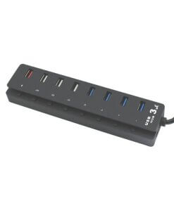 מתאמי USB 8 יציאות גולד-טאץ' Gold Touch E-USB3.0-HUB7-A 8 PORT ACTIVE USB3 (2)