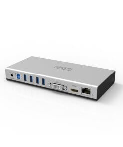 תחנת עגינה U-900 מחברת ST-LAB כוללת  HDMI ,DVI, LAN , 4xUSB3.0back+2xUSB3.0front , AUDIO , MIC, למוצר שנה אחריות