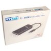 תחנת עגינה 2 יציאות מיני ST-LAB U-1030 HDMI USB LAN RJ45 (2)