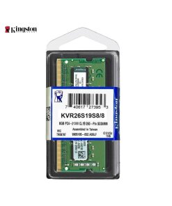 זיכרון למחשב נייד - Kingston KVR26S19S88 SO-DIMM Memory 8GB DDR4 2666Mhz