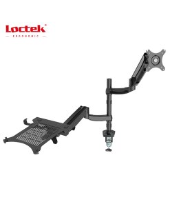 זרוע ארגונומית למסך מחשב + מחשב נייד 10-27 אינץ' Loctek DLB522-2LP (1)