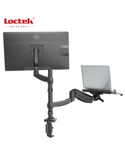 זרוע ארגונומית למסך מחשב + מחשב נייד 10-27 אינץ' Loctek DLB522-2LP (3)