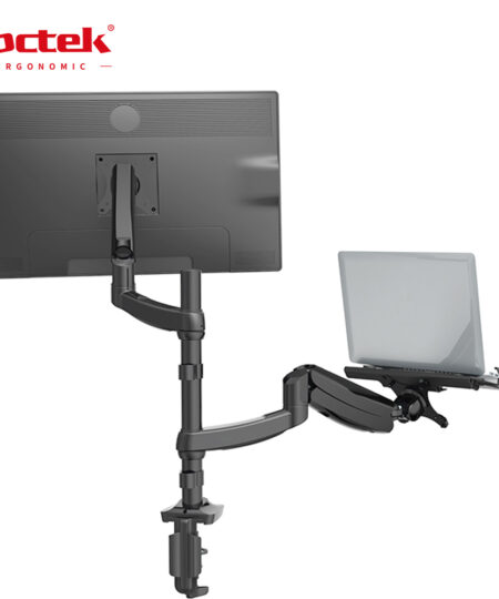 זרוע ארגונומית למסך מחשב + מחשב נייד 10-27 אינץ' Loctek DLB522-2LP (3)