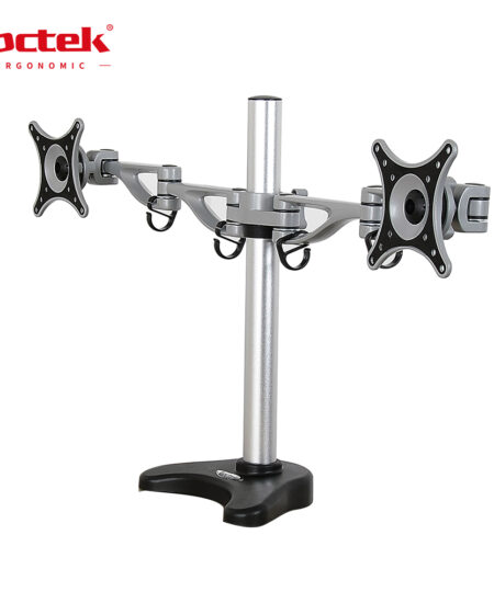 זרוע ארגונומית מתכווננת ל 2 מסכים גודל מסך עד 27 אינץ' Loctek DLB203 (1)