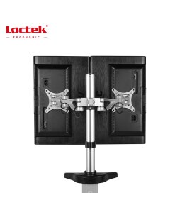 זרוע ארגונומית מתכווננת ל 2 מסכים גודל מסך עד 27 אינץ' Loctek DLB203 (3)