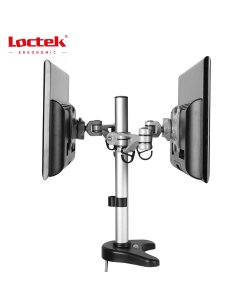 זרוע ארגונומית מתכווננת ל 2 מסכים גודל מסך עד 27 אינץ' Loctek DLB203 (5)