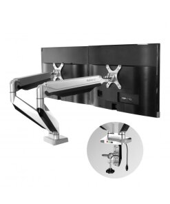 זרוע ארגונומית עבור 2 מסכים Loctek DLB522 Gas Spring Desktop 10- 30 Double Monitor (1)