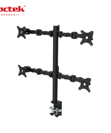 זרוע ארגונומית עבור 4 מסכים Loctek DLB114 Gas Spring Desktop 17- 30 Double Monitor (2)