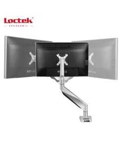 זרוע ארגונומית עם יציאות USB&AUX במעמד Loctek DLB511 Gas Spring Desktop 10- 30 One Monitor (1)