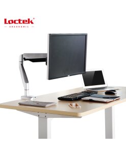 זרוע ארגונומית עם יציאות USB&AUX במעמד Loctek DLB511 Gas Spring Desktop 10- 30 One Monitor (5)