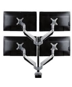 זרוע ארגונומית קפיצית ל 4 מסכים עם חיבורי אודיו מיקרופון וUSB גודל מסך 10-24 אינץ' Loctek DLB524 (4)