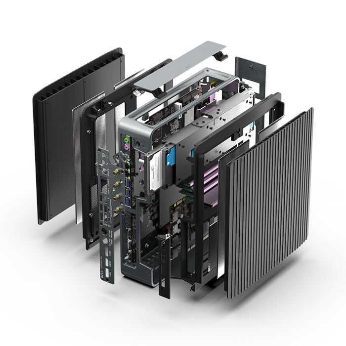 מחשב קומפקטי ללא מאוורר לסביבות קשות מעבד i9 בעל ביצועים גבוהים COMPULAB AIRTOP3 (10)