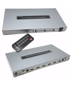 מטריצה 4 פורטים 4K חיבור HDMI גולד-טאץ' Gold Touch HDMI-MTX-44 HDMI MATRIX 4 TO 2 (2)