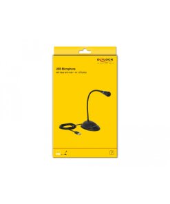 מיקרופון בסיס עם כפתורי השתקה וכיבוי חיבור USB אורך הכבל 1.7 מטר DELOCK D65871 (3)