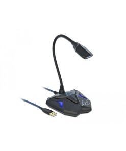 מיקרופון מקצועי לגיימרים עם כפתור השתקה חיבור USB ביצועים גבוהים DELOCK D66330 (1)