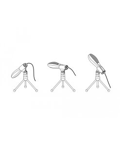 מיקרופון עם מעמד שולחן חצובה חיבור USB ביצועים גבוהים DELOCK D65939 (1)