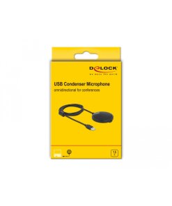 מיקרופון שולחן רב כיווני חיבור USB כולל חיבור אוזניות DELOCK D20672 (1)