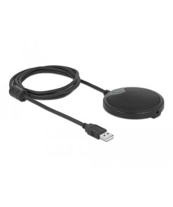 מיקרופון שולחן רב כיווני חיבור USB כולל חיבור אוזניות DELOCK D20672 (4)