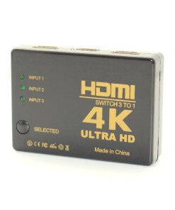 מפצל מסך שלושה מסכים HDMI גולד-טאץ' Gold Touch E-HDMI-SW-4K-3 4K HDMI Switch 1 To 3Port with IR Remote Control (3)