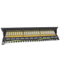 פאץ' פאנל מלא 24 פורט LUGGAR HP-PP6A-24 PATCH PANEL-24 RJ-45 CAT 6A STP WITH CONNECTORS