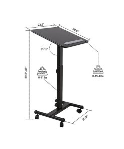 שולחן נייד מתכוונן לגובה עם הטייה Loctek MT303MT (3)