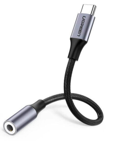 כבל אודיו מתאם Type-C זכר ל AUX3.5 נקבה יוגרין ריבוי פונקציות UGREEN 30632 Type-C to 3.5mm Jack Audio Cable (5)