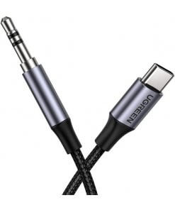 כבל מתאם Type-C זכר ל 3.5AUX זכר יוגרין אורך הכבל 1 מטר UGREEN 30633 (1)