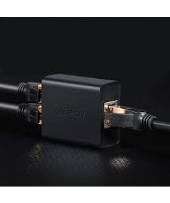 מפצל כבל רשת RJ-45 ל 2 חיבורים מפצל כוח יוגרין בצבע שחור UGREEN 50923 (2)