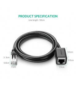 מתאם Cat6 זכר ל RJ45 נקבה אורך הכבל 2 מטר יוגרין UGREEN 11281 (4)