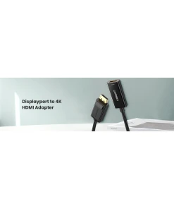 מתאם DP זכר ל HDMI נקבה איכות 4K אורך הכבל 0.25 מטר יוגרין UGREEN 40363 (1)