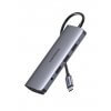 מתאם Type-C זכר ל 9 חיבורים נקבה יוגרין UGREEN 80133 9 Ports Type-C Hub USB HDMI VGA RJ45 SD Card TF Card AUX3 (1)