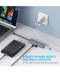 מתאם Type-C זכר ל USB נקבה 4 חיבורים יוגרין UGREEN 70336 4 Ports Type-C Hub (4)