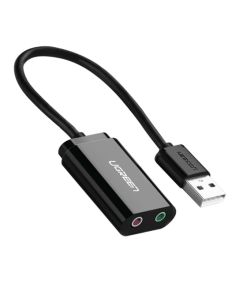 מתאם כרטיס קול חיצוני USB זכר יוגרין UGREEN 30143 USB External Stereo Sound Card (1)