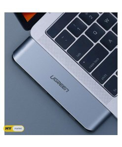 מתאם ל 6 חיבורים יוגרין UGREEN 50984 6 Ports Hub USB Type-C HDMI RJ45 AUX3 (1)